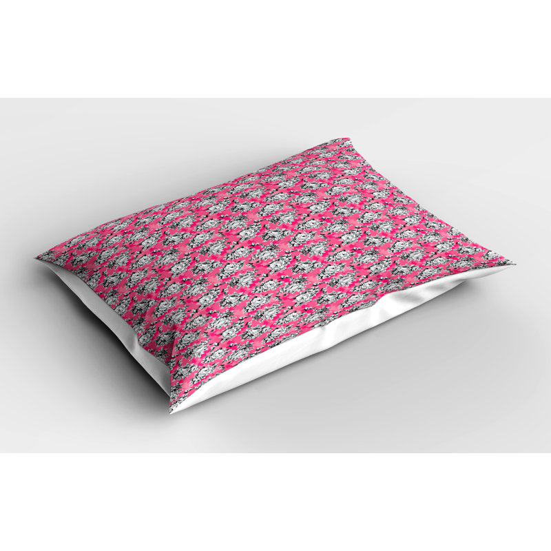 Ensemble de 2 taies décoratives à motif de pivoines Ambesonne, H 20 po x l 26 po