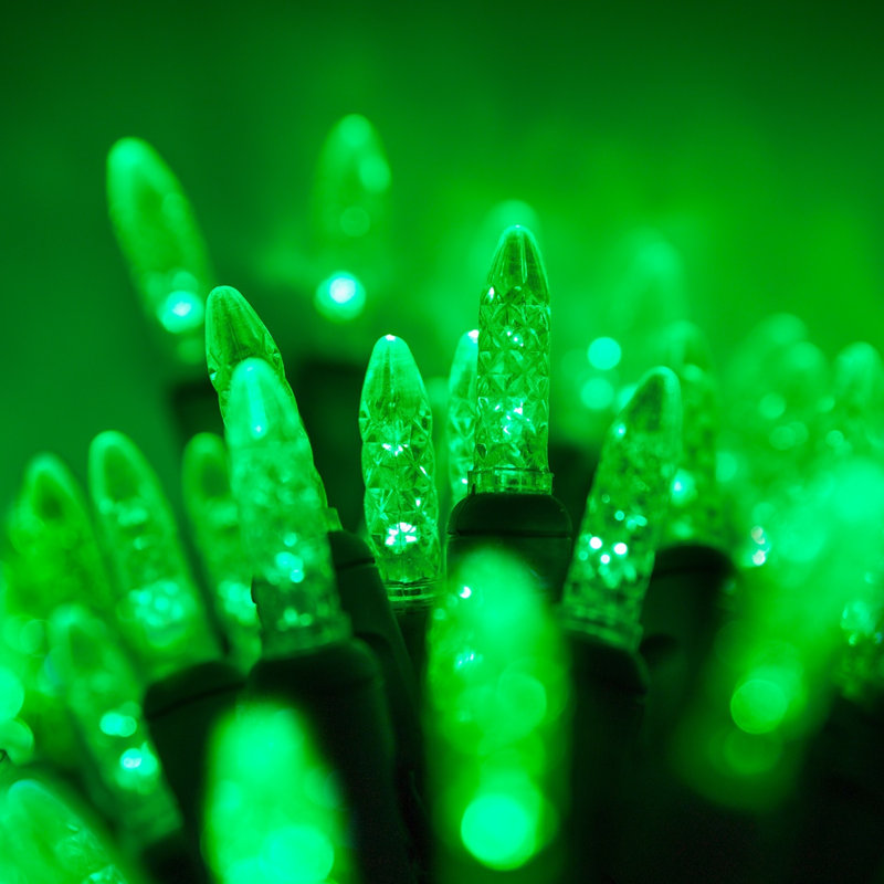 24' 70-Light LED Christmas String Lights, Green