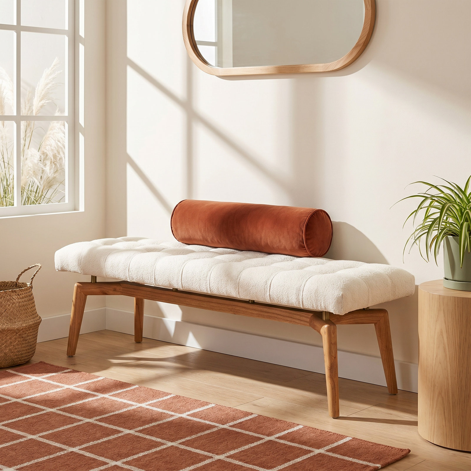 Castillo 59" Entryway Bench, Natural