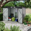 Gray Flat Roof Double Door Tool Shed