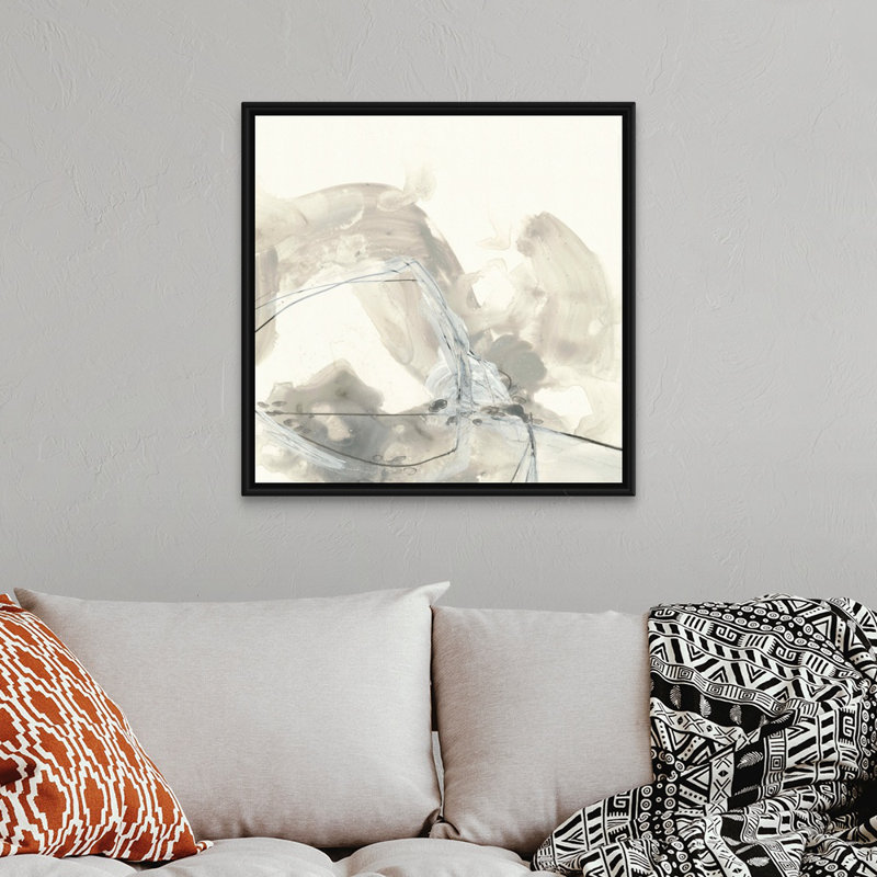 Divination I - reproduction sur toile, Cadre flottant noir, H 32 po x l 32 po x P 1,75 po