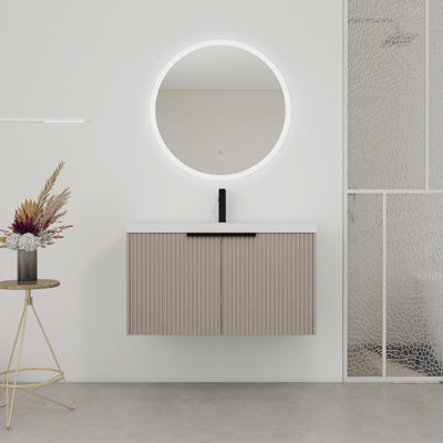 Meuble-lavabo mural 36 po avec lavabo en résine