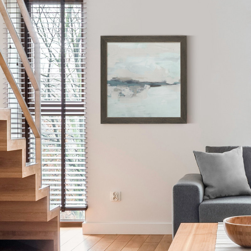 Coast formation II-reproduction sur toile encadrée, H 17 po x l 17 po x P 1,5 po, Toile avec cadre gris