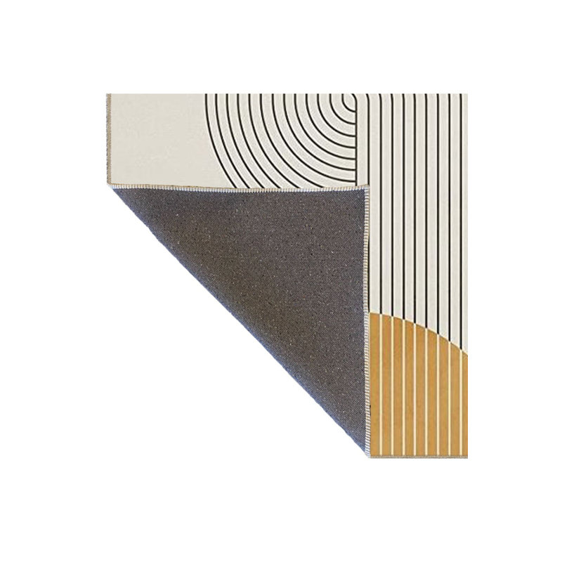 Machine Washable Modern Pattern Decorative Woven Base Rug, Rectangle 3'3" x 4'11" Rug Pad Included