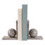 Serre-livres décoratifs avec orbes sphériques - Décoration de bibliothèque moderne pour étagère, bureau ou serre-livres décoratifs - ensemble de 2, 6 po, brun clair-346597152-346597153