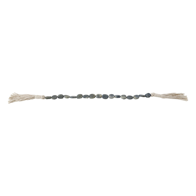Pampille décorative suspendue en jade, H 0,8 po x l 27 po x P 0,8 po, Bleu