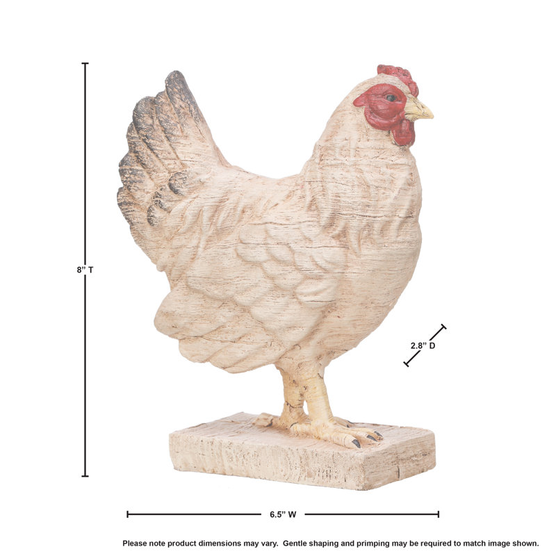 Brycelynn Resin 'Carved' Hen