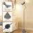 2-light Metal Floor Lamp, 3000k Warm Light Standing Lamp With Foot Switch & Included Bulbs, Grey - For Living Room Bedroom-522068742