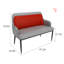 Banc rembourré en similicuir de style industriel