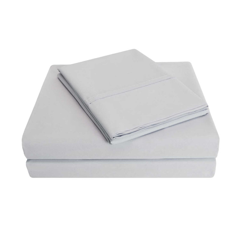 Percale Cotton Woven 300 Thread Count Sheet Set, Twin XL Sheet 3pc Set, Platinum
