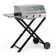 BBQ Gas Grill 3-Burner with Foldable Cart & Side Table, Portable Propane Grill with Lid for Outdoor Patio Backyard Barbecue Camping