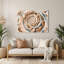 «Coastal Shell Color Study», art mural en métal beige-1803334488