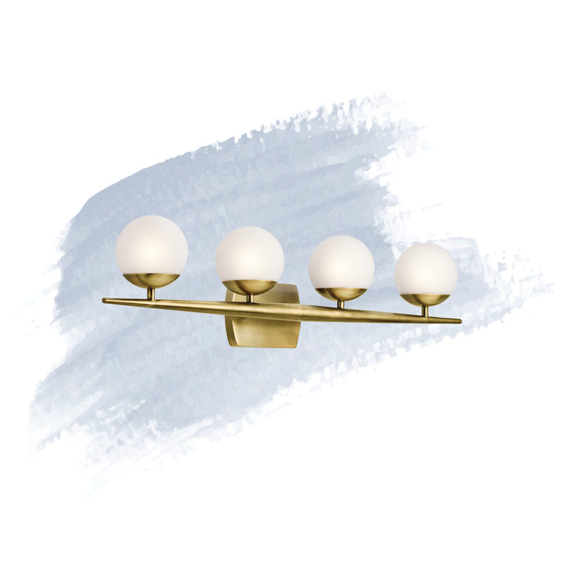 Kaylianie 4 - Light Dimmable Vanity Light, Natural Brass