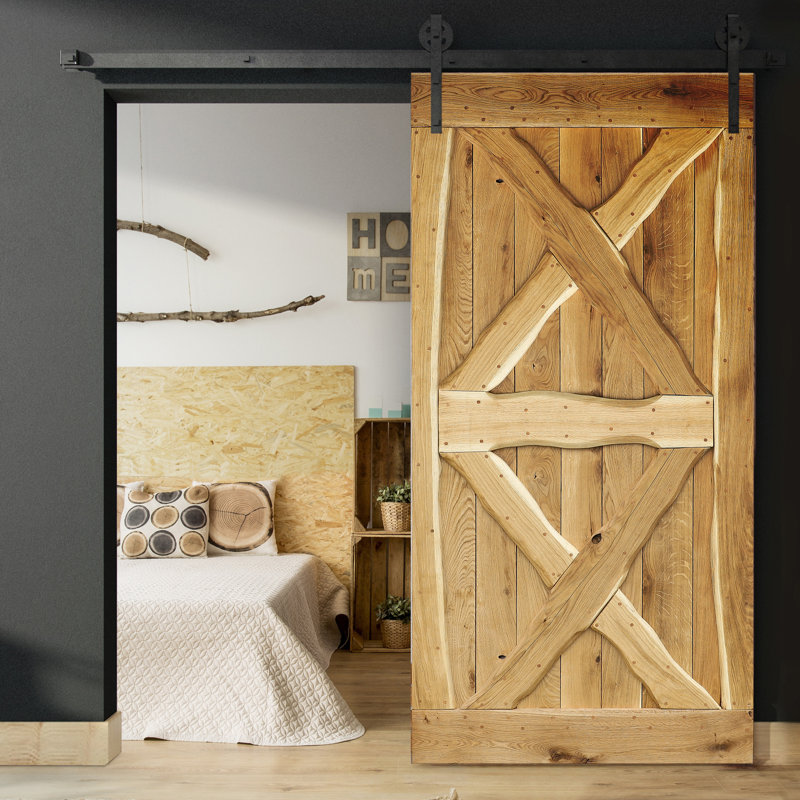 Makena Barn Door, Natural Oil, 210cm H x 100cm W x 4cm D