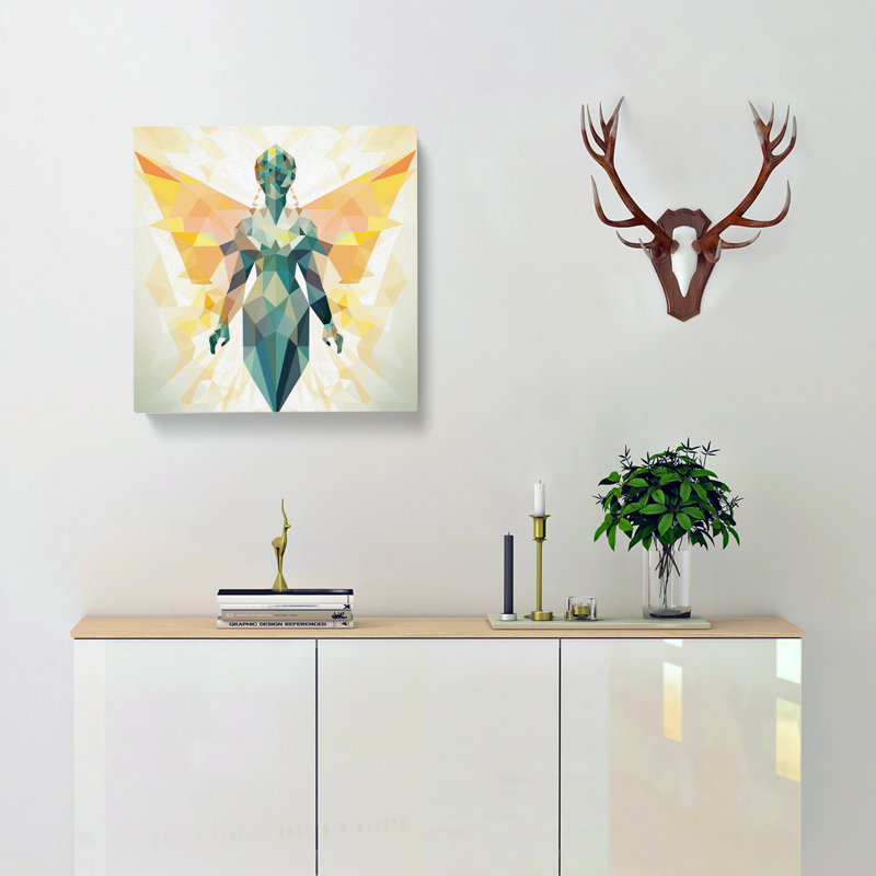 Angel Geometric - Print, 50cm H x 50cm W x 3cm D