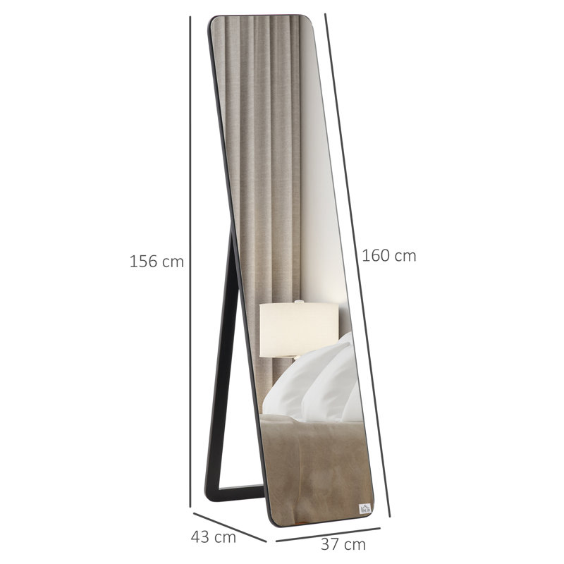 Solid Wood Rectangle Floor Mirror