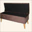 Banc de rangement 17 po, suède brun