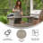 Rimah Rectangular Indoor/Outdoor Wicker Rattan Patio Bar Counter Table with Two Shelves-1085805505-1085805506