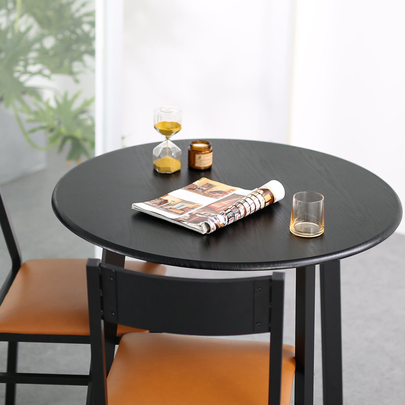 Ensemble de table de salle à manger 3 pièces avec chaises rembourrées, ensemble de coin-repas à hauteur de comptoir moderne, ensemble de petite table de cuisine avec 1 table et 2 chaises pour la salle à manger, petits espaces, espresso et brun