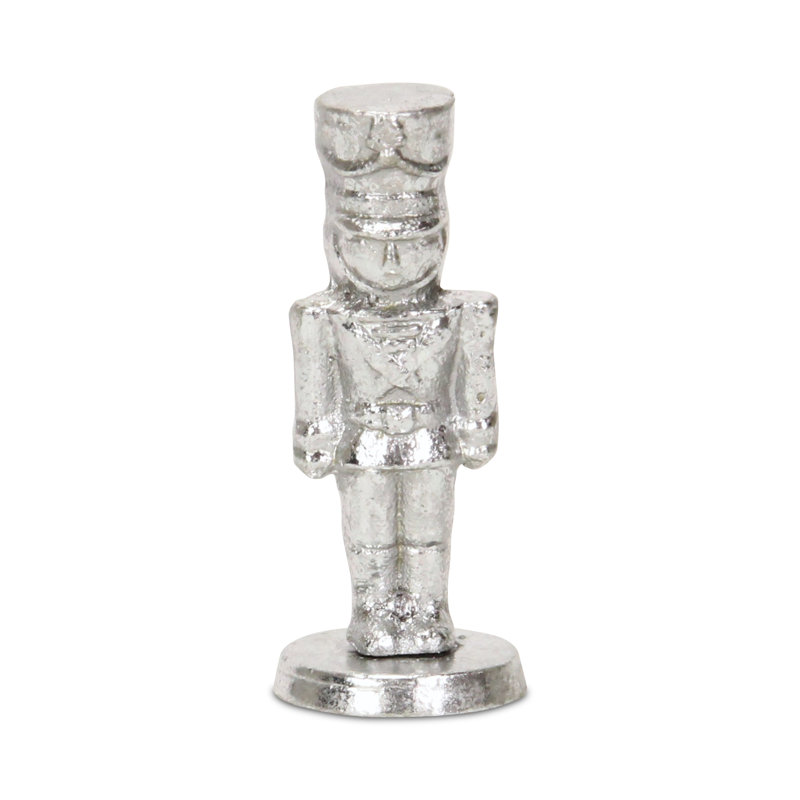 Figurine casse-noisette en fonte Moundridge, Argent, H 5,5 po x l 2,25 po x P 2,25 po