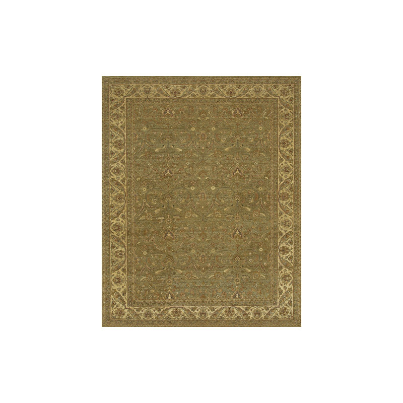 Tapis vert / ivoire Gvidas, Rectangulaire 2 pi x 3 pi
