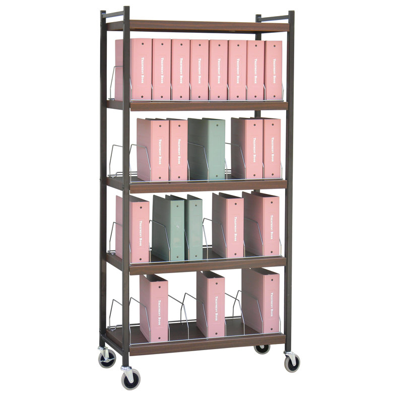 Big Beam 70.75'' H x 34.5'' W File Cart with Wheels, Woodgrain