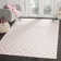Bogner Hand Woven Flat Weave Wool/Cotton Chevron Rug in Ivory/Pink