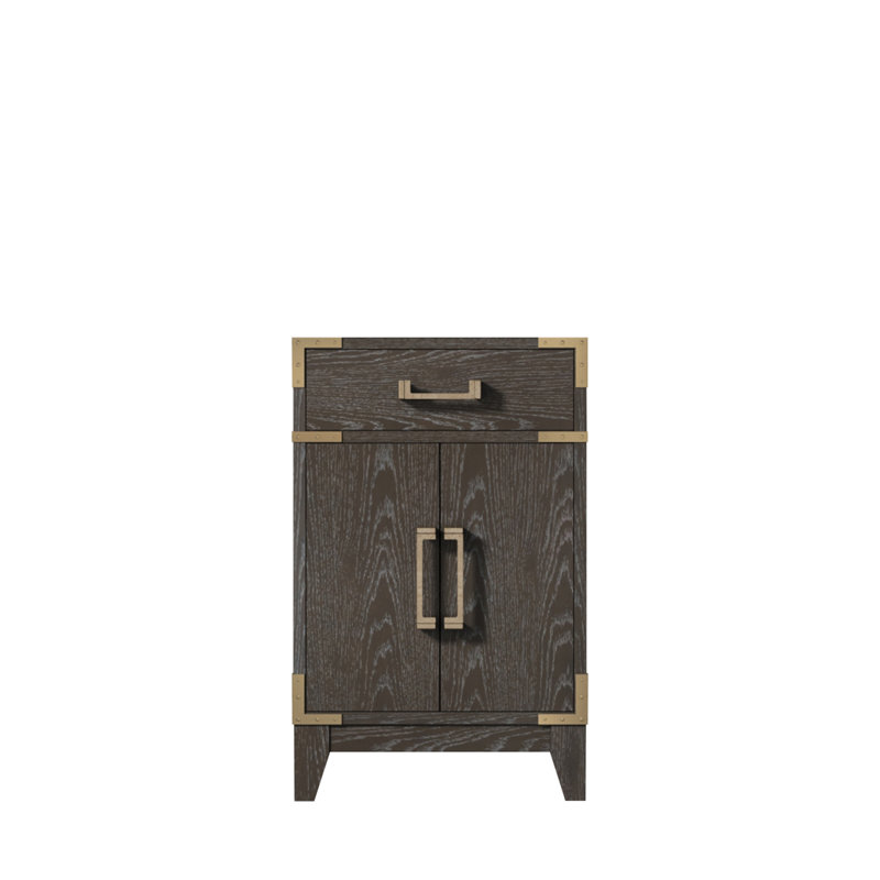 Meuble-lavabo simple en chêne brun 20 po X P 18 po D, Chêne brun