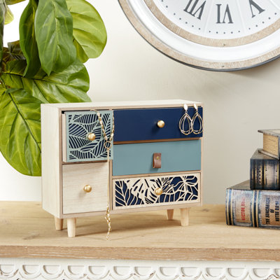 Wood Jewelry Box + Drawers