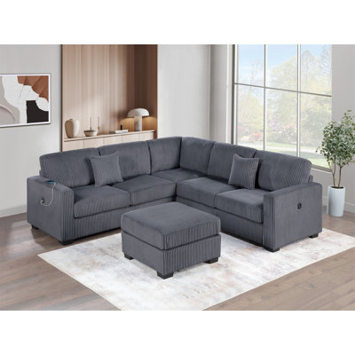 Causeuse modulaire rembourrée 4 pièces RAF / LAF Living