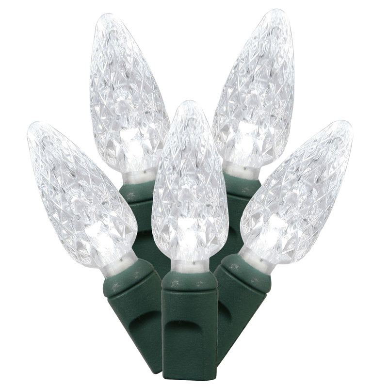 LED Single Mold Christmas Light Set, Pure White