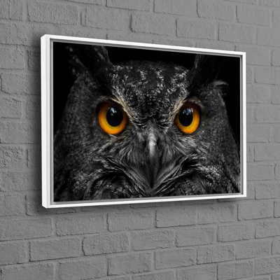 Owl Art on Canvas Perfect for Farmhouse Aesthetic with 3D Animal Visuals Makes an Ideal Home Gift