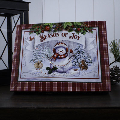 Season of Joy 8x6 Lighted Tabletop Canvas