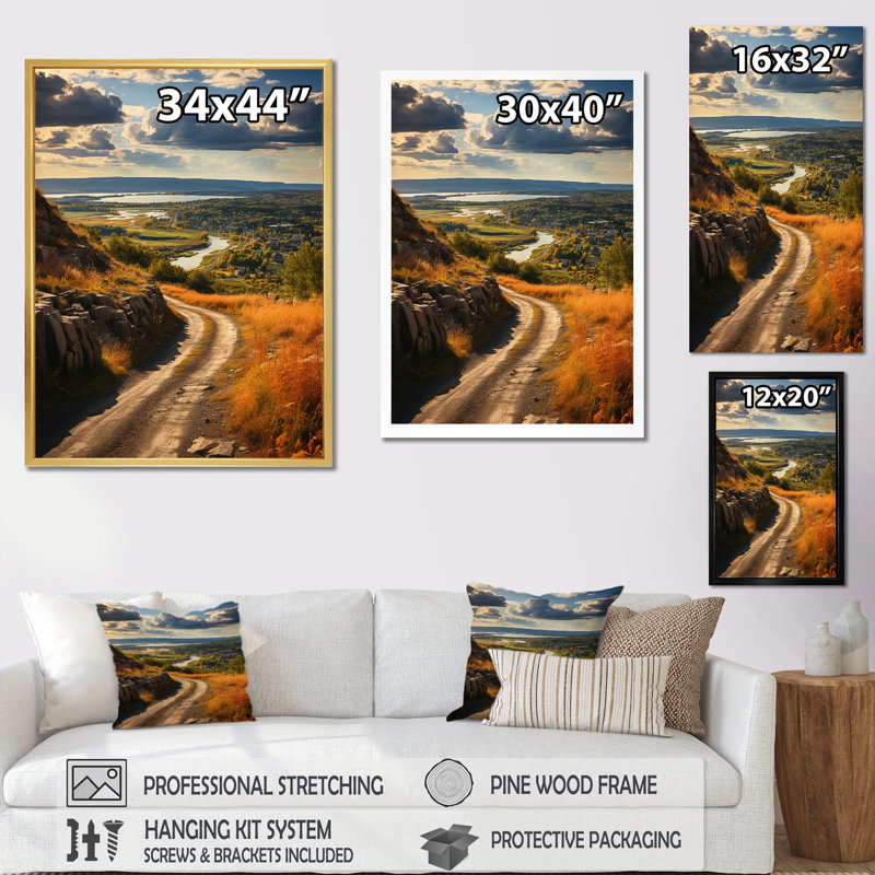 Vermont Mountain Landscape II, reproduction d'art sur toile, Cadre flottant blanc, H 20 po x l 12 po