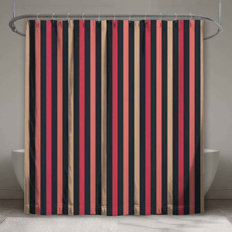 Rideaux de douche à rayures verticales, L 70 po x H 72 po