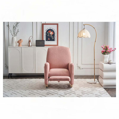 Chaise berçante en tissu avec repose-pieds réglable