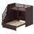 Space-Saving Loft Bed Featuring Climbing Storage Steps, Attached Closet, Multi-Port USB Hub, and LED Light System-1906918223