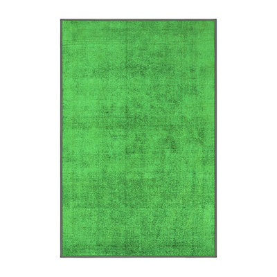 Tapis vert / blanc en chenille / polyester tissé à la machine Elica