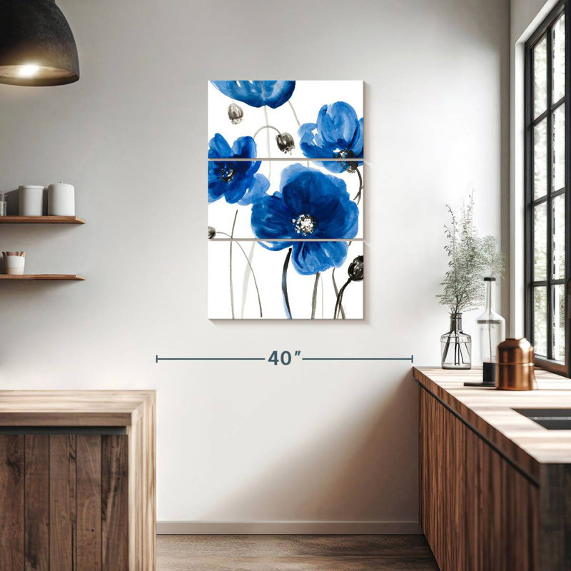 Harnek Cobalt Garden I, 38" H x 24" W
