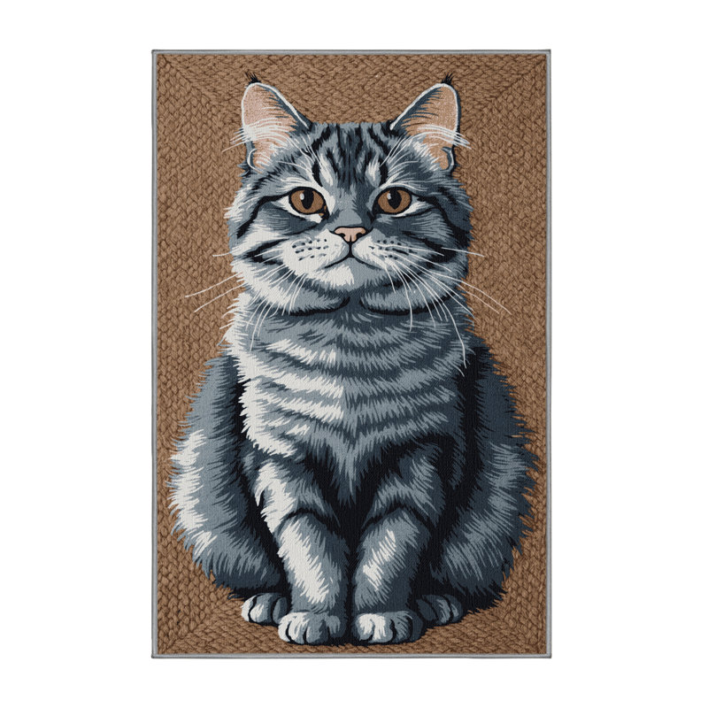  Tapis lavable British Shorthair Cats, Rectangle de 5 pi x 8 pi