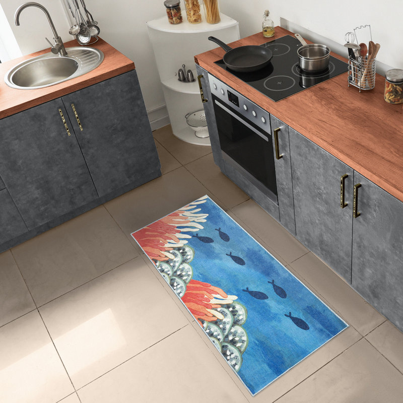 Tapis de cuisine antidérapant Charron, Tapis de couloir 1 pi 11 po x 4 pi 11 po