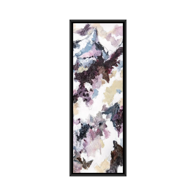 Quiet by Cristina Dalla Valentina - Panoramic Painting on Canvas, 30.48 cm H x 91.44 cm W, Black Framed