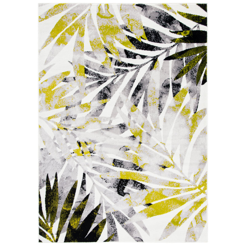 Tapis floral noir / vert Forbell, Rectangle 3 pi x 5 pi