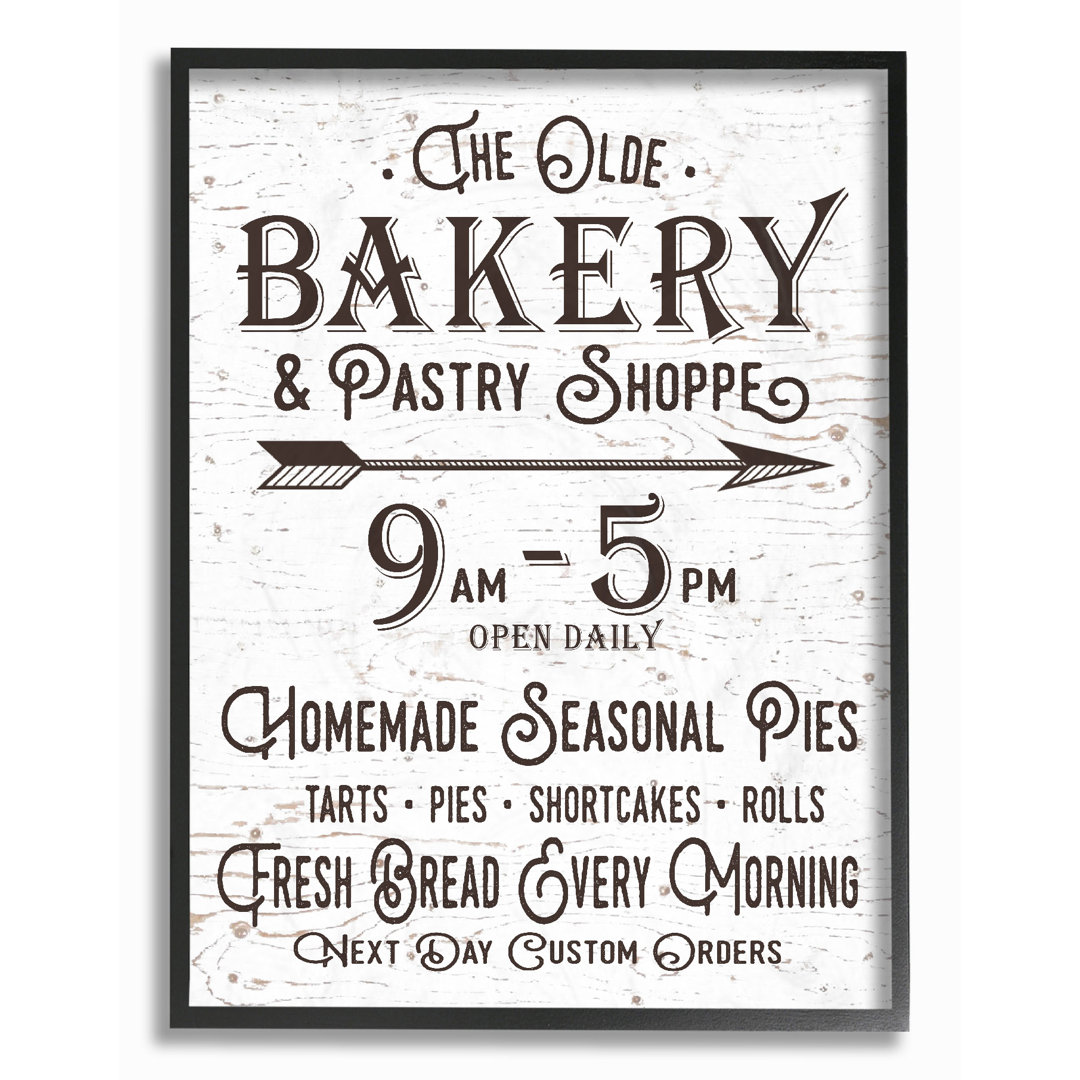 " Vintage Sign The Old Bakery And Pastry Shop " by Lettered And Lined Ebern Designs