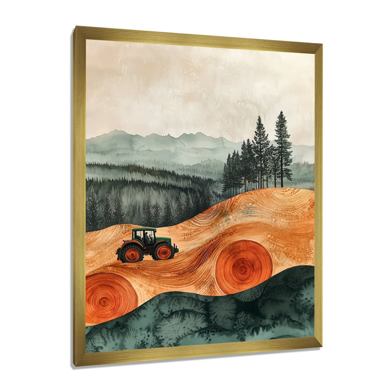 Gerilynn - paysages, impressions sur toile, H 44 po x l 34 po, Reproduction encadrée d'une seule photo, Doré