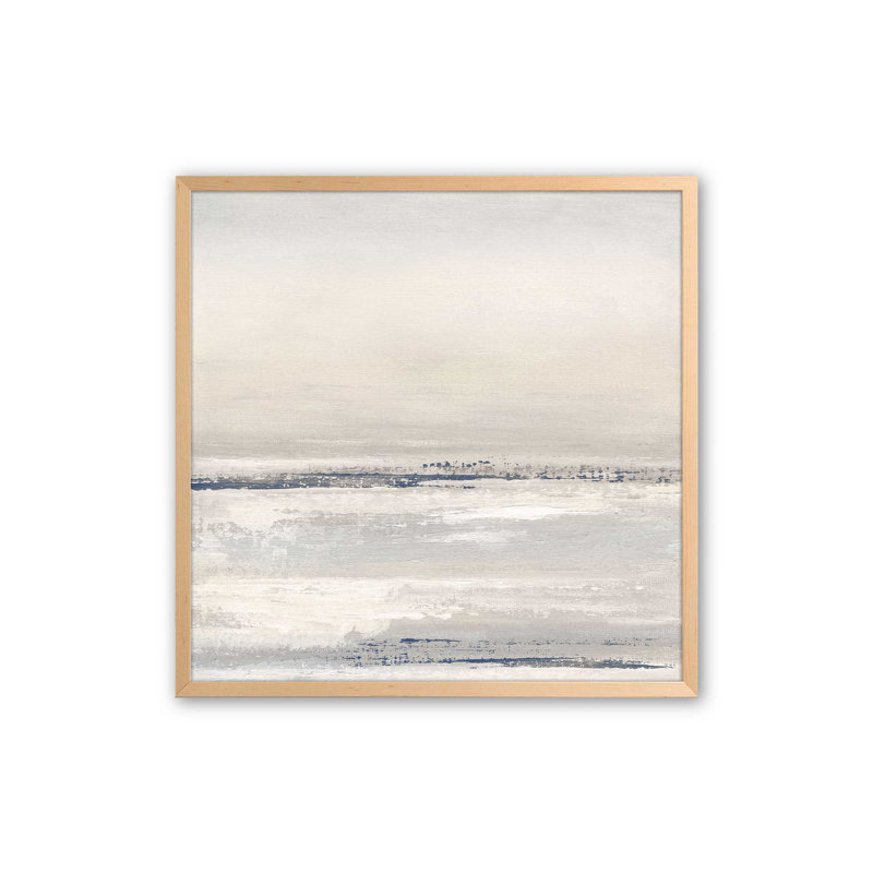 «Ethereal Tide V2 Abstract» sur papier, Érable brut encadré, H 13,5 po x l 13,5 po