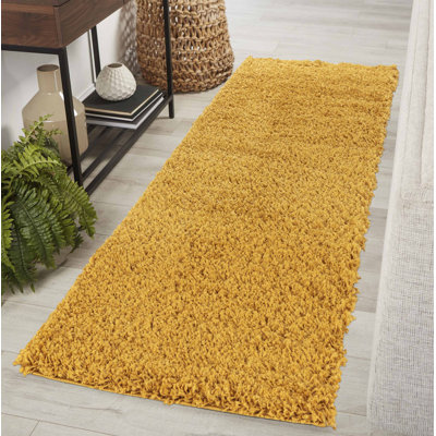 Esterly Gold Shaggy Rug