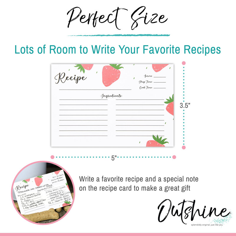 Outshine Premium Recipe Notecard