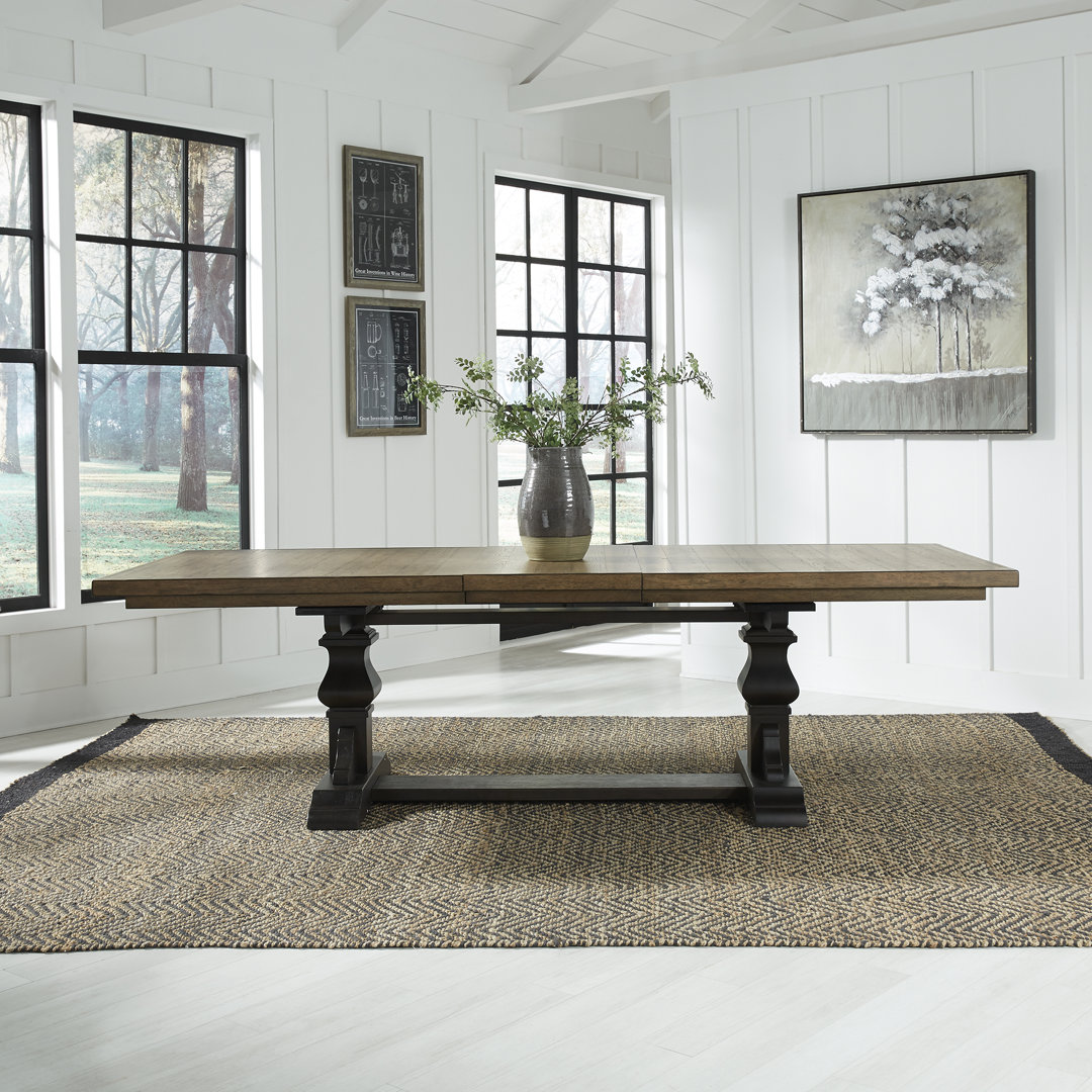 Sonntag Extendable Oak Dining Table Three Posts™
