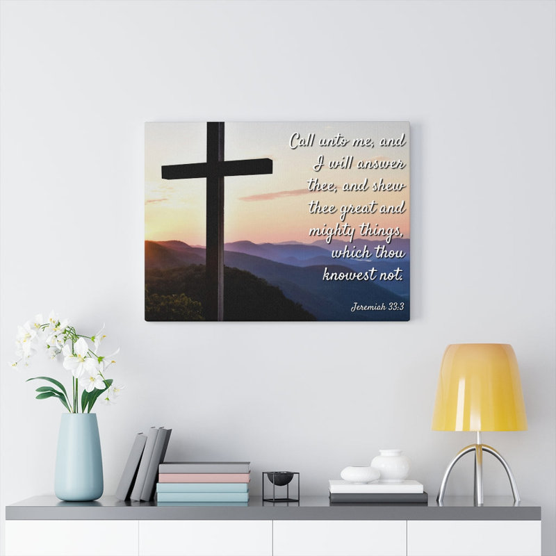Mighty Things Jeremiah 33:3 - Wrapped Canvas Print, 61cm H x 76cm W